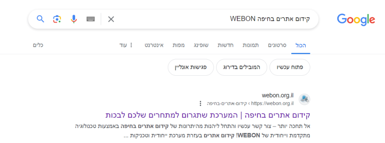 קידום אתרים בחיפה